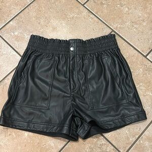 !!!!Black leather shorts!!!
